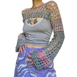 Mesh Crochet Bolero